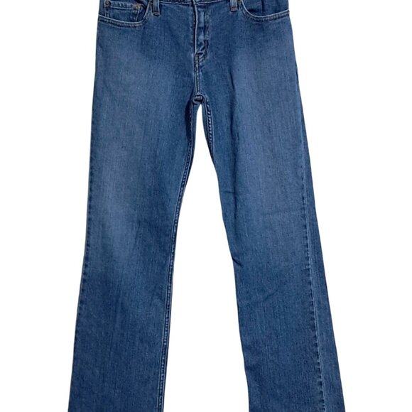 Y2K Levis Womens Bootcut Blue Denim Jeans Medium Wash Stretch Cotton Blend Size - Picture 4 of 10